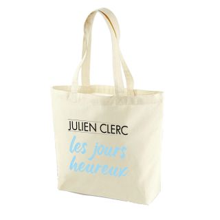 Sac Shopping Ecru Affiche Nos jours Heureux