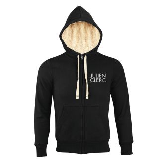 Sweat shirt capuche Sherpa Logo Julien Clerc Brode